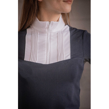 Polo da concorso Pénélope Florence Mesh maniche corte donna Marina Blu marino