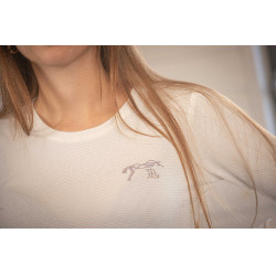 Polo Techty Honey a maniche lunghe Pénélope Ecrù Bianco