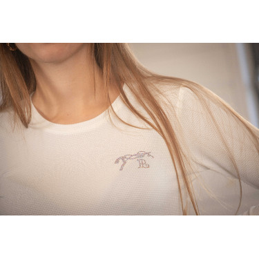 Polo Techty Honey a maniche lunghe Pénélope Ecrù Bianco