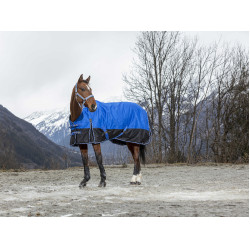 Coperta Equithème Tyrex Aisance 1200D High Neck Blu reale