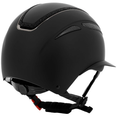 Casco Equithème Agris visiera larga Nero lamé