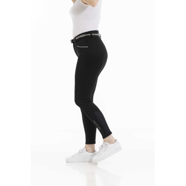 Pantaloni Equithème Claudine con fondello in silicone Nero