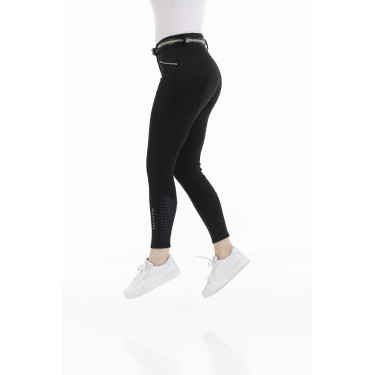 Pantaloni Equithème Claudine con fondello in silicone Nero