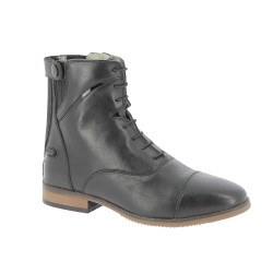 Stivali Equithème Wavy con lacci / cerniera lampo Nero