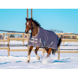 Coperta Equithème Tyrex 1200D riciclata Talpa Marrone
