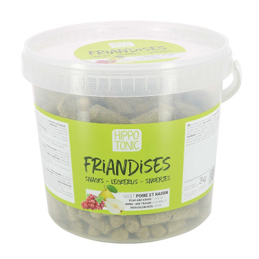 Dolcetti per cavalli al gusto pera e uva Hippotonic