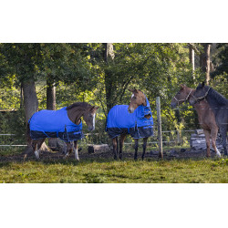 Coperta Equithème Tyrex 1200D Aisance Blu / nero
