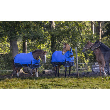Coperta Equithème Tyrex 1200D Aisance Blu / nero