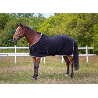 Camicia in pile Equithème Polyfun Nero / bianco