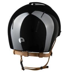 Casco Kep Smart Nova metallo lucidato sottogola beige Nero