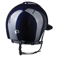 Casco Kep Smart Nova metallo lucido blu visiera polo