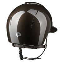 Casco Kep Smart Nova metallo lucido marrone visiera polo