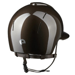 Casco Kep Smart Nova metallo lucido marrone visiera polo