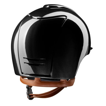 Casco Kep Cromo 2.0 shine nero visiera standard Sottogola beige Casco Kep Cromo 2.0 shine nero visiera standard Sottogola beige