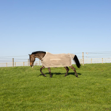 Coperta anti-mosche con protezione ventrale Comfort Kentucky Beige a quadri