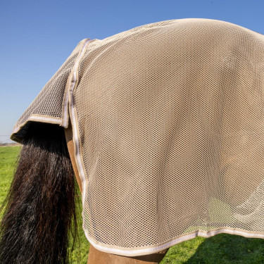 Coperta anti-mosche con protezione ventrale Comfort Kentucky Beige a quadri