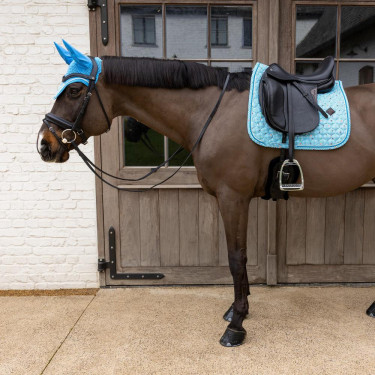 Sottosella in velluto pied-de-poule da dressage Kentucky Marine / colorato Blu Sottosella in velluto pied-de-poule da dressage Kentucky Marine / colorato Blu