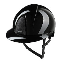 Casco Kep Smart Nova metallo lucido nero star visiera polo