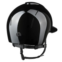 Casco Kep Smart Nova metallo lucido nero star visiera polo