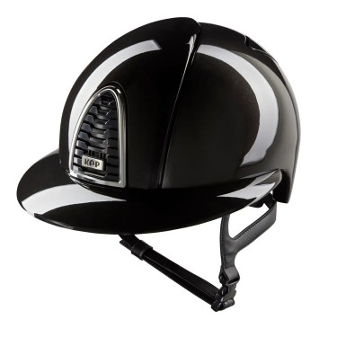 Casco Kep Cromo 2.0 shine nero con visiera polo Sottogola nero