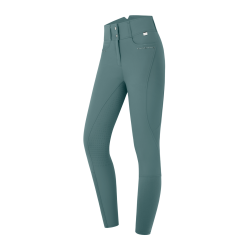 Pantaloni da equitazione ELT Mathilda Glam a vita alta Verde pino