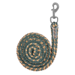 Lunga da cavezza Waldhausen Plus con moschettone Verde pino / pesca / grigio cromo