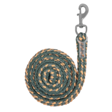 Lunga da cavezza Waldhausen Plus con moschettone Verde pino / pesca / grigio cromo