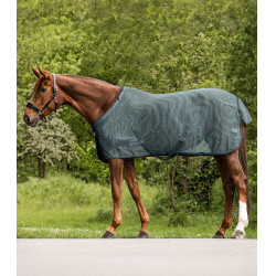 Coperta anti-mosche Waldhausen Comfort con cinghie incrociate Verde pino
