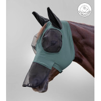 Maschera anti-mosche Waldhausen Puck con protezione nasale Verde pino