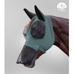 Maschera anti-mosche Waldhausen Puck con protezione nasale Verde pino