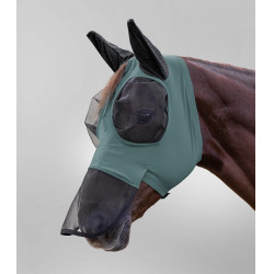 Maschera anti-mosche Waldhausen Puck con protezione nasale Verde pino