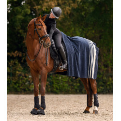 Coperta in pile Waldhausen spessa Sölden Blu notte