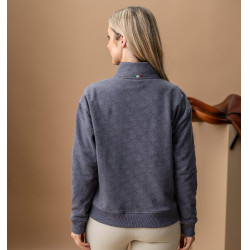 Felpa da donna Horseware AA Gabriella con mezza zip Antracite Grigio