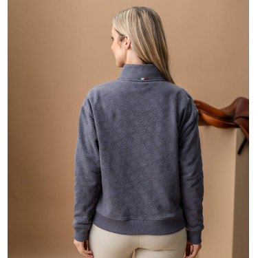 Felpa da donna Horseware AA Gabriella con mezza zip Antracite Grigio