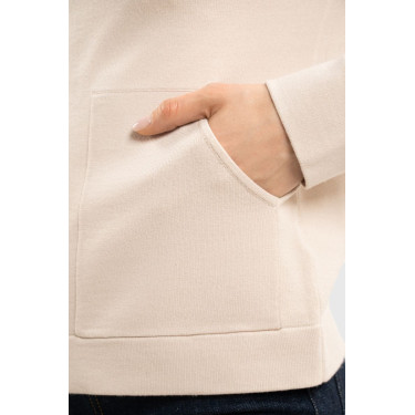 Felpa con zip in maglia Harcour Amelie Conchiglia Beige Felpa con zip in maglia Harcour Amelie Conchiglia Beige