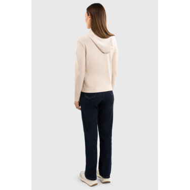 Felpa con zip in maglia Harcour Amelie Conchiglia Beige Felpa con zip in maglia Harcour Amelie Conchiglia Beige