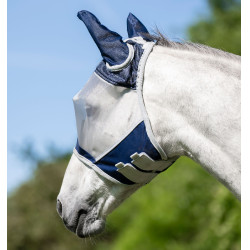 Maschera anti-mosche Horseware Shield Marino / argento Blu