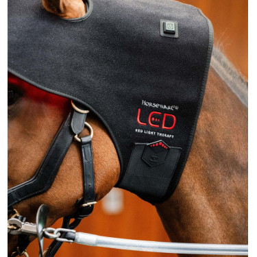 Cuffia Terapia a Luce Rossa LED Horseware Nero / nero