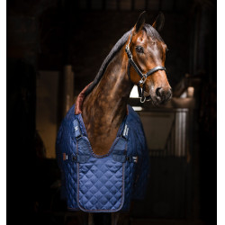 Coperta da box Signature 200 g Horseware Blu navy / marrone / argento