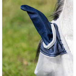 Maschera anti-mosche Horseware Shield Marino / argento Blu