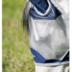 Maschera anti-mosche Horseware Shield Marino / argento Blu