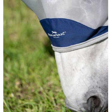 Maschera anti-mosche Horseware Shield Marino / argento Blu