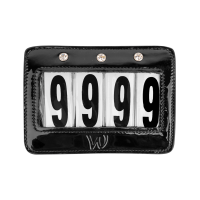 Numeri rettangolari in pelle verniciata Waldhausen Nero