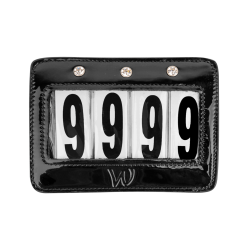 Numeri rettangolari in pelle verniciata Waldhausen Nero