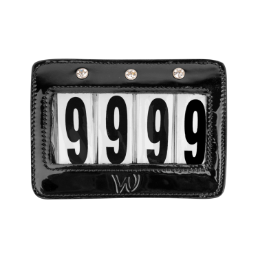 Numeri rettangolari in pelle verniciata Waldhausen Nero