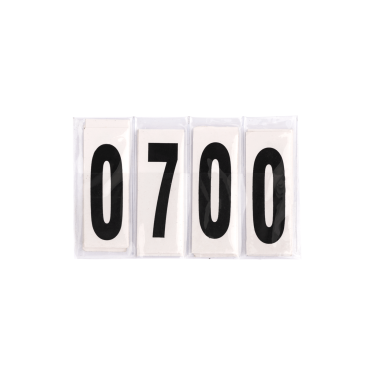 Numeri rettangolari in pelle verniciata Waldhausen Nero