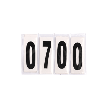 Numeri rettangolari in pelle verniciata Waldhausen Nero