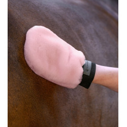 Guanto da strigliare Waldhausen in pelle d’agnello Lucky Rosa