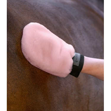 Guanto da strigliare Waldhausen in pelle d’agnello Lucky Rosa