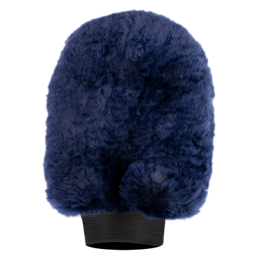 Guanto da strigliare Waldhausen in pelle d’agnello Lucky Blu notte / lucky